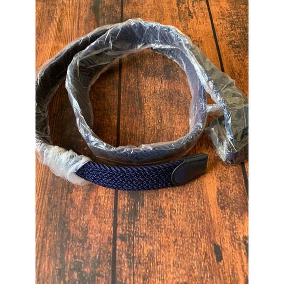 Archibey Mens Stretch Belt Dark Blue L Adjustable Braided Elastic Comfort Fit - Picture 1 of 2